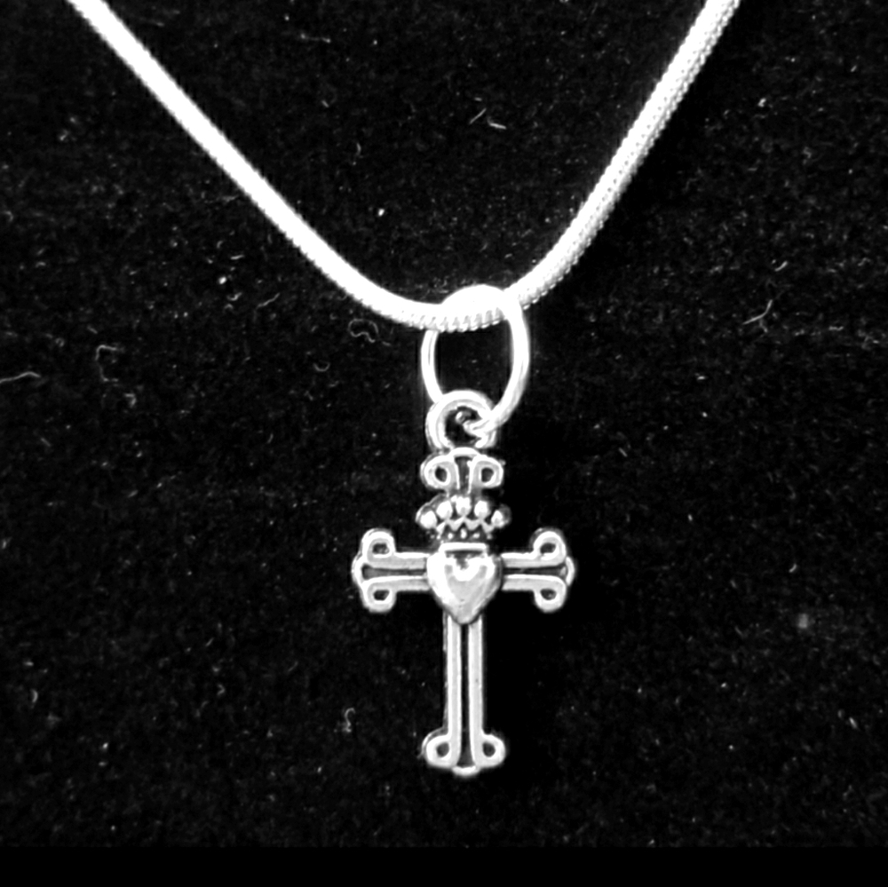 Crown ❤ Of The Cross .925 Sterling Silver Neckl